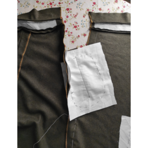 5-Bahnen-Rock Edwardianisch Nähanleitung - Tasche an Rock nähen