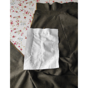 5-Bahnen-Rock Edwardianisch Nähanleitung - Tasche an Rock nähen