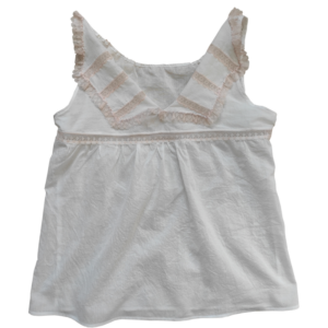 Damen Unterhemd nähen um 1900 - fertiges Vintage Unterhemd flach hingelegt