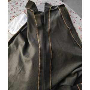 5-Bahnen-Rock Edwardianisch Nähanleitung - hintere Naht bis zum Reißverschluss zunähen