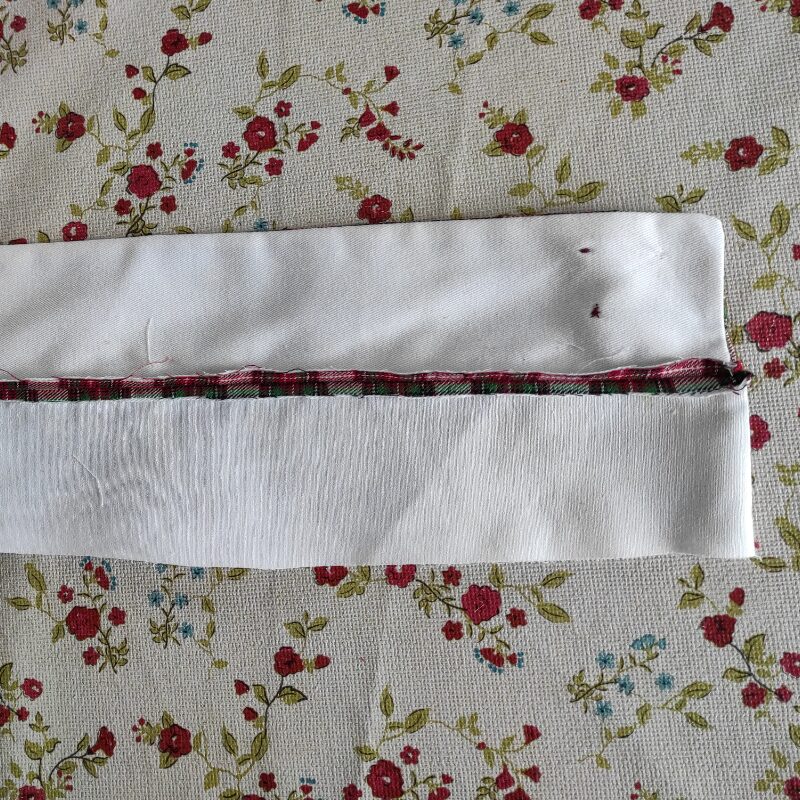 Rock mit Cartridge Pleats nähen - Rockbund nähen, Innenseite