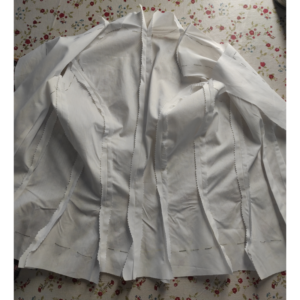 Viktorianische Bluse nähen 1896 - das Futter von innen