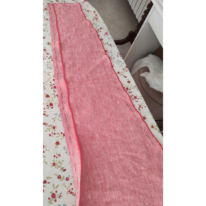 7-Bahnen-Rock 1902 nähen - Biese umbügeln der vorderen seitlichen Rockbahn