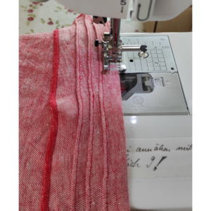 7-Bahnen-Rock 1902 nähen - Biesen nähen an den Rockbahnen