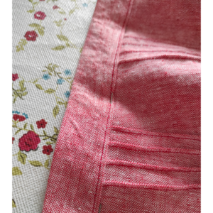 7-Bahnen-Rock 1902 nähen - Bund feststeppen, Ansicht von außen