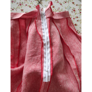 7-Bahnen-Rock 1902 nähen - Reißverschluss auf Nahtzugabe heften