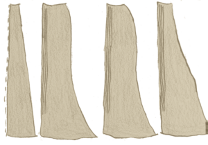 Schnittmuster gezeichnet