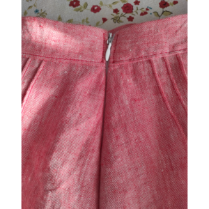 7-Bahnen-Rock 1902 nähen - fertiger Rockbund und Reißverschluss