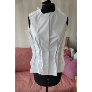 Viktorianische Bluse nähen 1896 - Futter Innenseite vorn