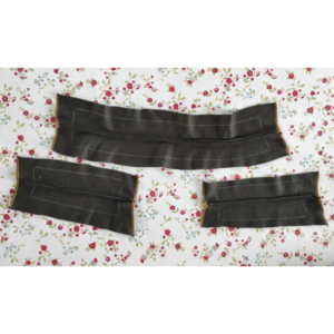 5-Bahnen-Rock Edwardianisch Nähanleitung - Rockbund Schnittteile zusammen genäht