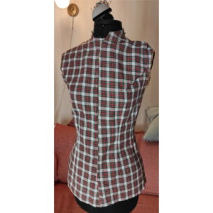 7b) Historische Bluse für den Alltag nähen - fertiges Vorder- und Rückenteil zusammengenäht