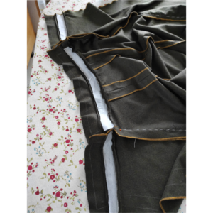 5-Bahnen-Rock Edwardianisch Nähanleitung - Rockbund mit Vlieseline verstärken