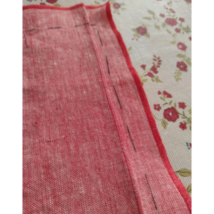 Biesen nähen ohne Anzeichnen - erste Biese ist fertig