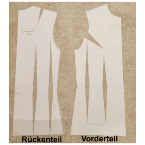 Schnittmuster Rücken- und Vorderteil