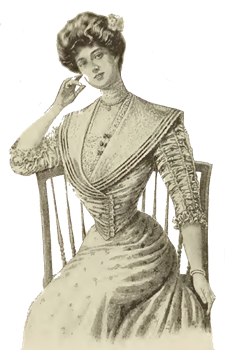 nachdenkliche Dame auf Stuhl