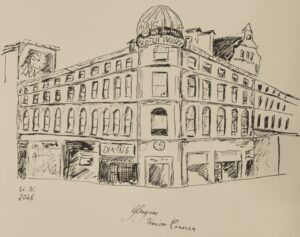 Tribut zu Glasgows Union Corner