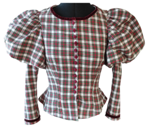 1893 Bodice Schottenkaro Vorderansicht