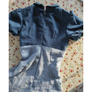 Nähanleitung Vintage Kleid 1940er Jahre mit hoher Taille - fertig eingenähter RV