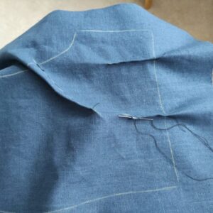 Nähanleitung Vintage Kleid 1940er Jahre mit hoher Taille - Abnäher erst heften, dann nähen