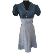 1940 Vintage Kleid mit hoher Taille