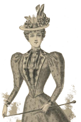 Dame aus alter Zeitung von 1897