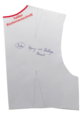 Nähanleitung Vintage Kleid 1940er Jahre mit hoher Taille - Schnittmuster Rückenteil